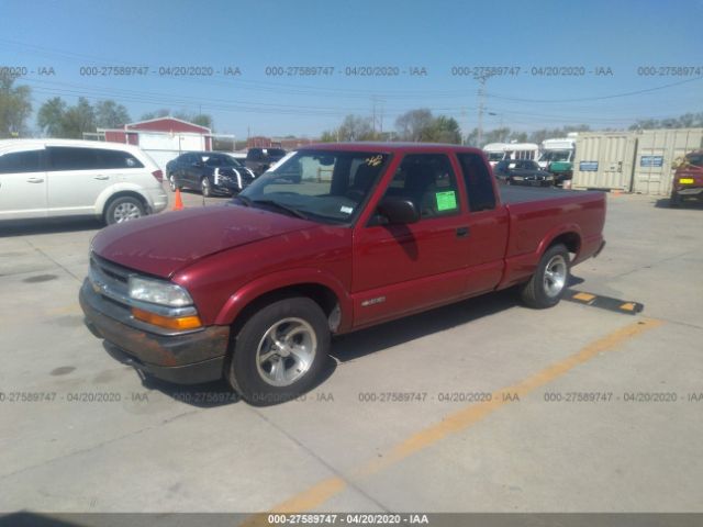 1GCCS19H338254779 - 2003 CHEVROLET S TRUCK S10 Red photo 2