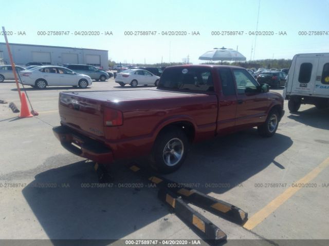 1GCCS19H338254779 - 2003 CHEVROLET S TRUCK S10 Red photo 4