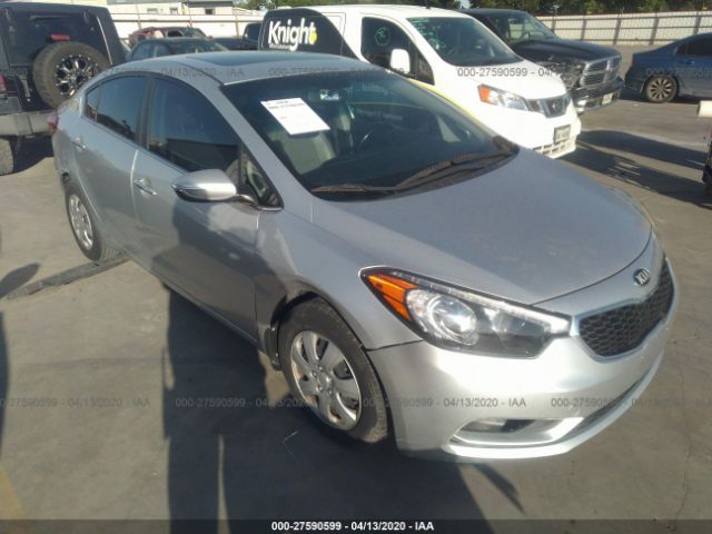 KNAFZ4A84E5075562 - 2014 KIA FORTE EX Silver photo 1