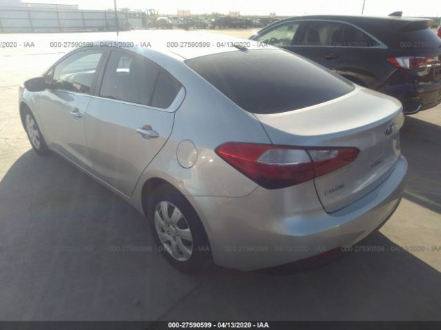 KNAFZ4A84E5075562 - 2014 KIA FORTE EX Silver photo 3