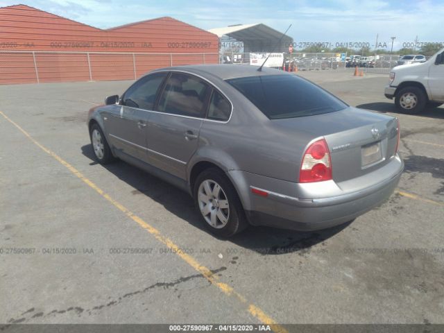 WVWRH63B93P351811 - 2003 VOLKSWAGEN PASSAT GLX Gray photo 3