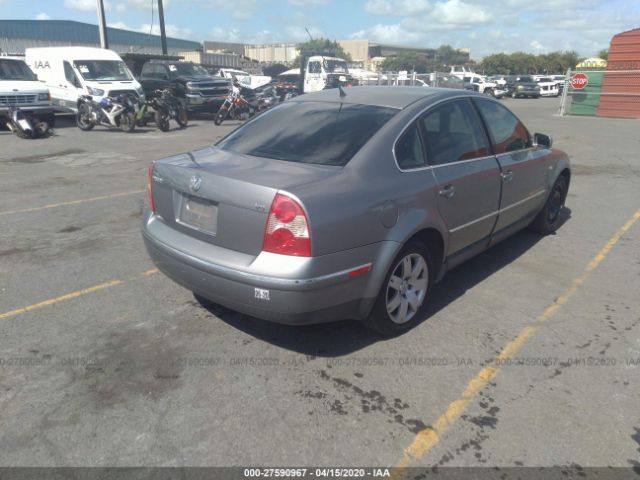 WVWRH63B93P351811 - 2003 VOLKSWAGEN PASSAT GLX Gray photo 4