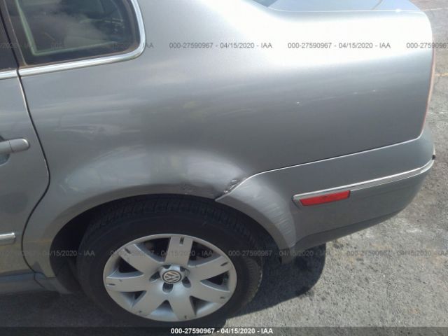 WVWRH63B93P351811 - 2003 VOLKSWAGEN PASSAT GLX Gray photo 6