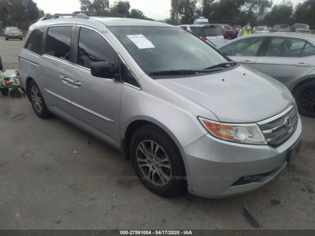 5FNRL5H67CB002094 - 2012 HONDA ODYSSEY EXL Gray photo 1