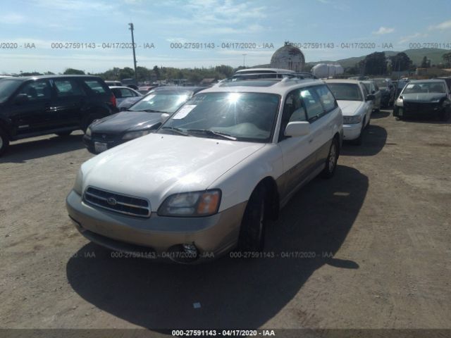 4S3BH6862Y7644552 - 2000 SUBARU LEGACY OUTBACK LIMITED White photo 2
