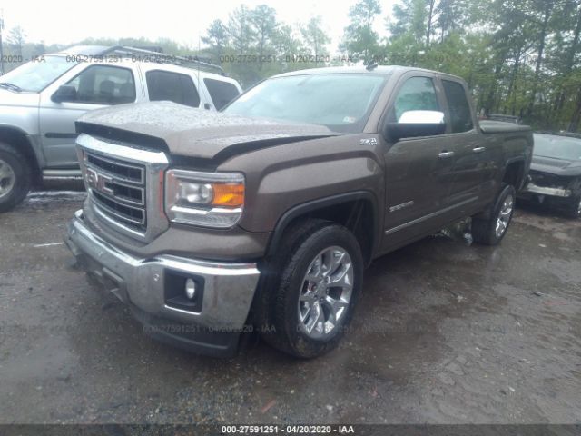 1GTV2VEC3EZ339399 - 2014 GMC SIERRA K1500 SLT Brown photo 2