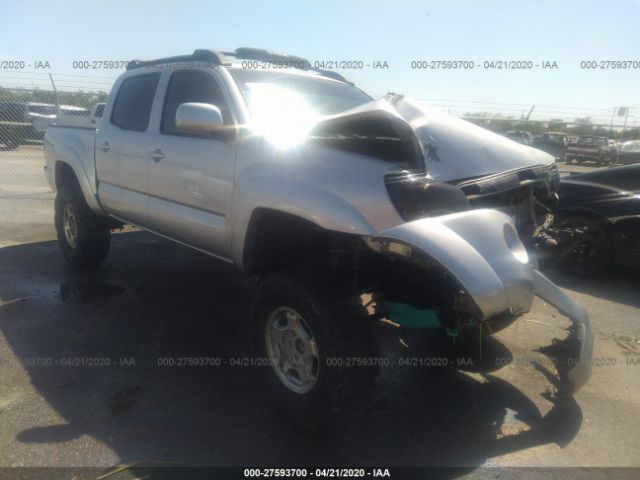 5TEJU62N38Z470684 - 2008 TOYOTA TACOMA DOUBLE CAB PRERUNNER Silver photo 1