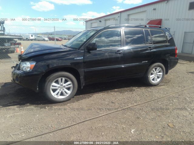 JTEEW21A870047418 - 2007 TOYOTA HIGHLANDER HYBRID Black photo 2