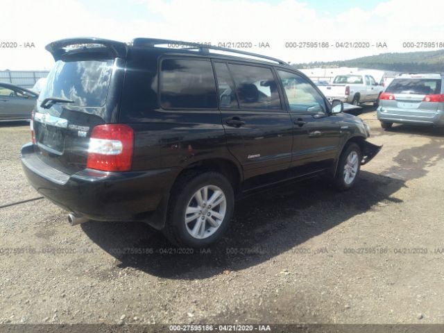 JTEEW21A870047418 - 2007 TOYOTA HIGHLANDER HYBRID Black photo 4