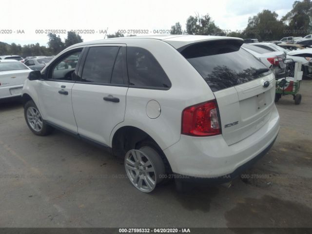 2FMDK3GC8DBA68401 - 2013 FORD EDGE SE White photo 3