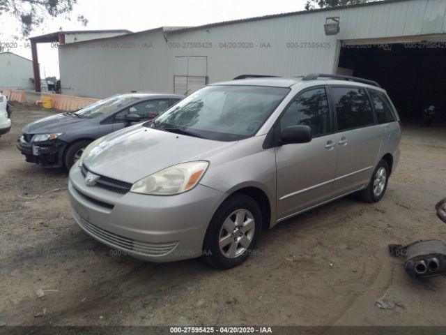 5TDZA23C94S157437 - 2004 TOYOTA SIENNA CE/LE Silver photo 2