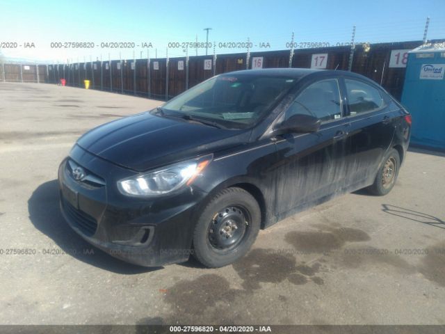 KMHCT4AE3CU045982 - 2012 HYUNDAI ACCENT GLS/GS Black photo 2