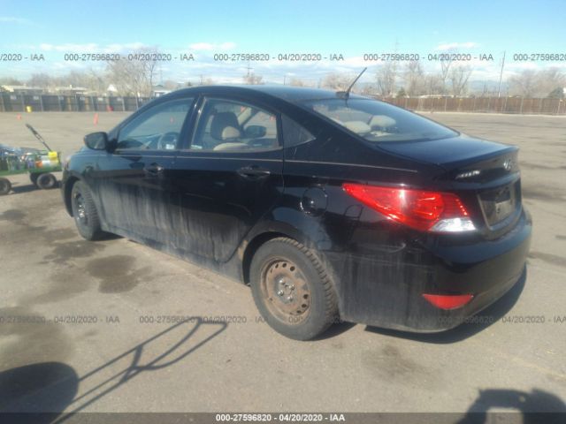 KMHCT4AE3CU045982 - 2012 HYUNDAI ACCENT GLS/GS Black photo 3