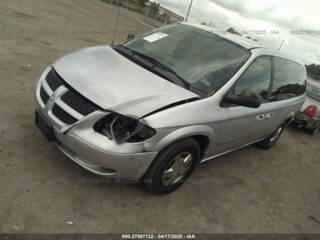 2B4GP44362R625076 - 2002 DODGE GRAND CARAVAN SPORT Silver photo 2