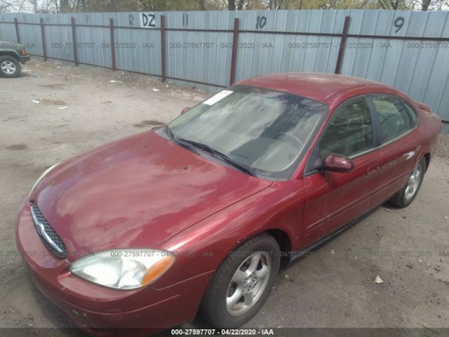 1FAFP55242A222752 - 2002 FORD TAURUS SES Red photo 2