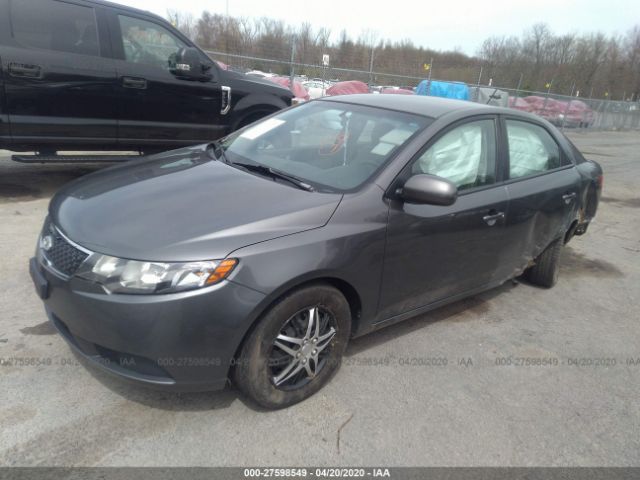 KNAFU4A26D5724464 - 2013 KIA FORTE EX Gray photo 2