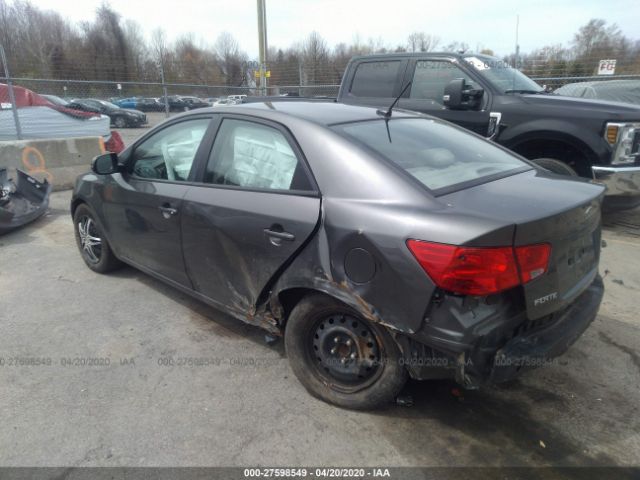 KNAFU4A26D5724464 - 2013 KIA FORTE EX Gray photo 3