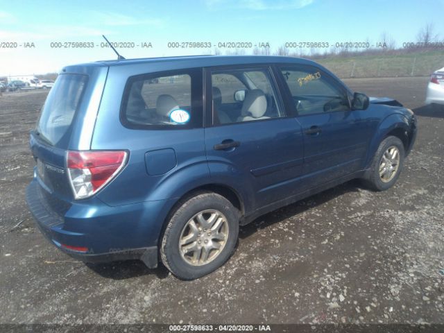 JF2SH61669H759520 - 2009 SUBARU FORESTER 2.5X Blue photo 4