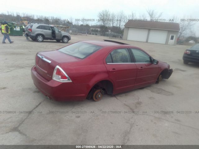 3FAHP08117R103777 - 2007 FORD FUSION SEL Red photo 4