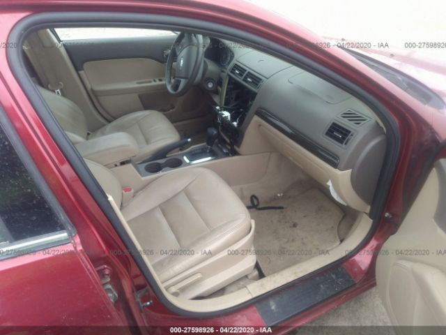 3FAHP08117R103777 - 2007 FORD FUSION SEL Red photo 5