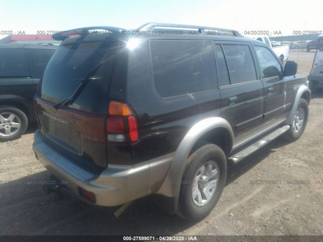 JA4LS31RX3J040861 - 2003 MITSUBISHI MONTERO SPORT XLS Black photo 4