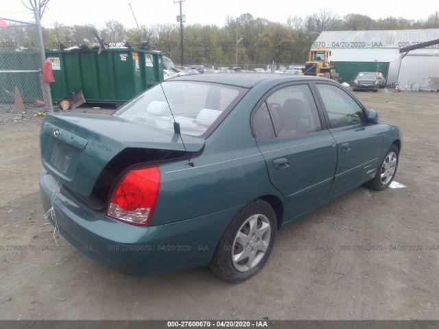 KMHDN46D86U341695 - 2006 HYUNDAI ELANTRA GLS/GT/LIMITED Green photo 4