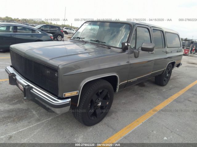 1GNER16K7LF154286 - 1990 CHEVROLET SUBURBAN R1500 Gray photo 2