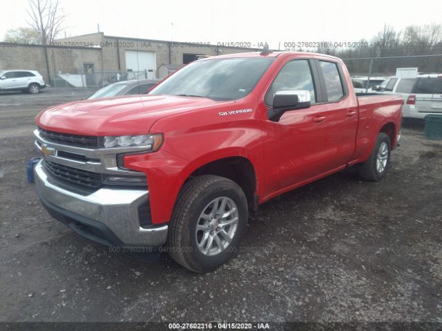 1GCRYDED2LZ161551 - 2020 CHEVROLET SILVERADO K1500 LT Red photo 2