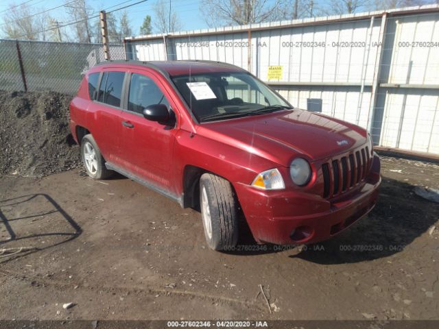 1J8FF47W17D140807 - 2007 JEEP COMPASS  Maroon photo 1