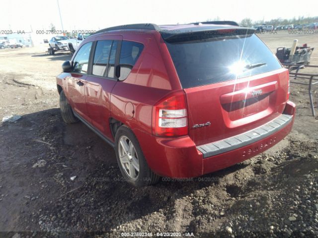 1J8FF47W17D140807 - 2007 JEEP COMPASS  Maroon photo 3