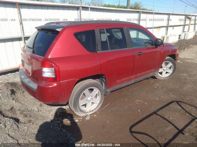 1J8FF47W17D140807 - 2007 JEEP COMPASS  Maroon photo 4