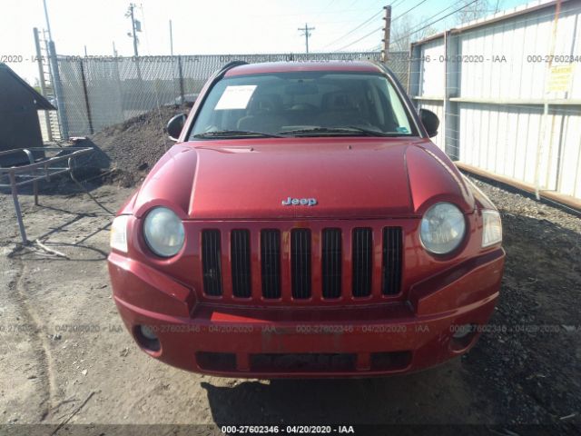 1J8FF47W17D140807 - 2007 JEEP COMPASS  Maroon photo 6