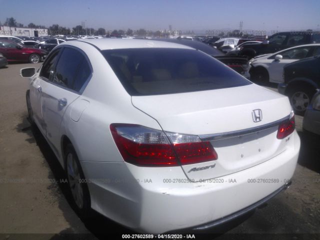 1HGCR3F87EA024171 - 2014 HONDA ACCORD EXL White photo 3