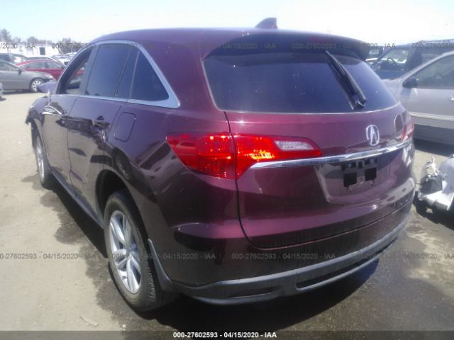 5J8TB3H57FL013023 - 2015 ACURA RDX TECHNOLOGY Burgundy photo 3