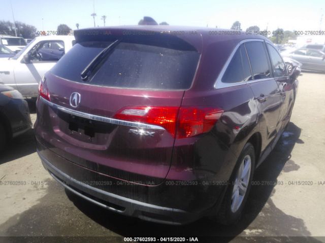 5J8TB3H57FL013023 - 2015 ACURA RDX TECHNOLOGY Burgundy photo 4