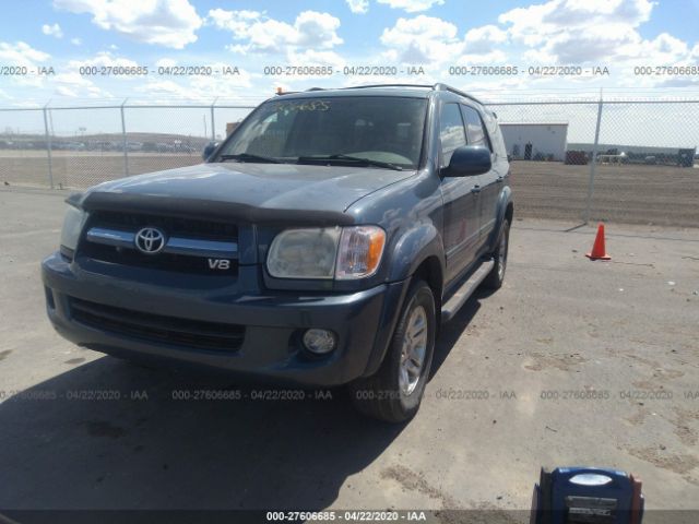 5TDBT48A26S264895 - 2006 TOYOTA SEQUOIA LIMITED Blue photo 2