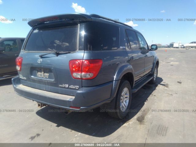 5TDBT48A26S264895 - 2006 TOYOTA SEQUOIA LIMITED Blue photo 4
