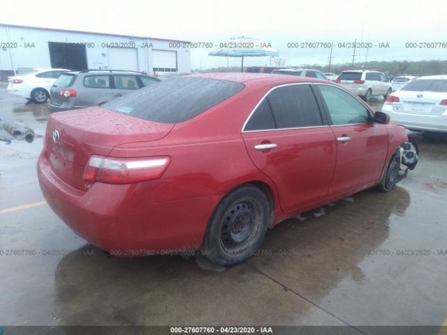 4T1BE46K57U153174 - 2007 TOYOTA CAMRY CE/LE/XLE/SE Red photo 4