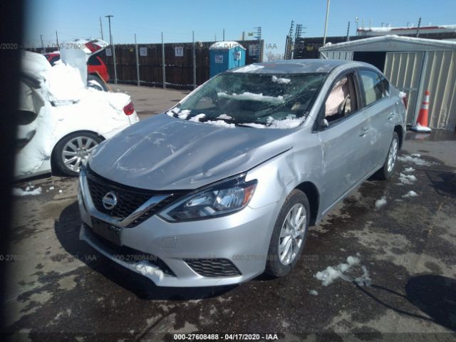 3N1AB7APXKY307481 - 2019 NISSAN SENTRA S/SV/SR/SL Silver photo 2