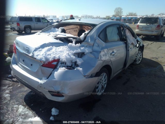 3N1AB7APXKY307481 - 2019 NISSAN SENTRA S/SV/SR/SL Silver photo 4