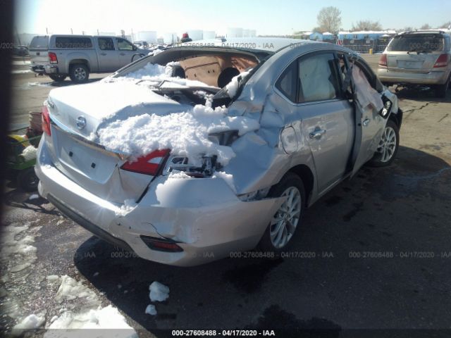 3N1AB7APXKY307481 - 2019 NISSAN SENTRA S/SV/SR/SL Silver photo 6