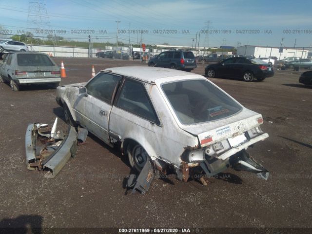 1MEBP519XFW652448 - 1985 MERCURY LYNX L White photo 3