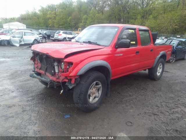 5TEHN72N61Z733564 - 2001 TOYOTA TACOMA DOUBLE CAB 红色 照片 2