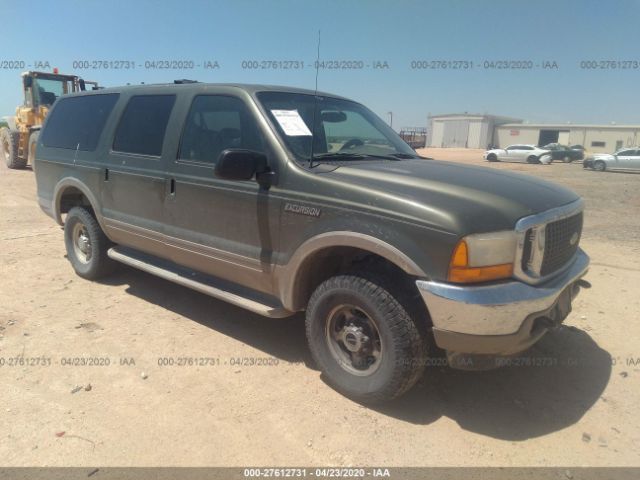 1FMNU43S2YED45698 - 2000 FORD EXCURSION LIMITED Green photo 1