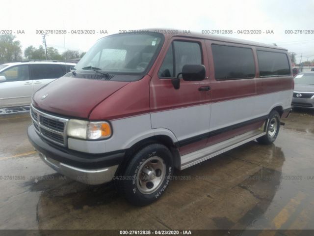 2B4HB25Z6VK565968 - 1997 DODGE RAM WAGON B2500 Red photo 2