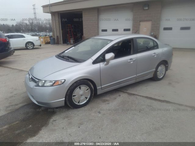 JHMFA36286S014967 - 2006 HONDA CIVIC HYBRID Silver photo 2