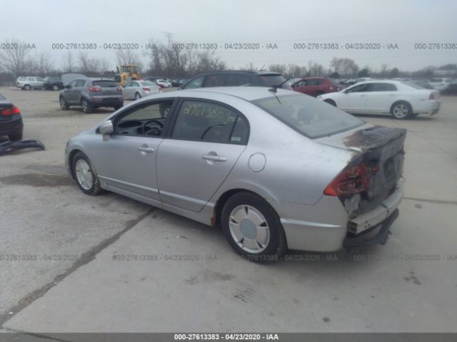 JHMFA36286S014967 - 2006 HONDA CIVIC HYBRID Silver photo 3