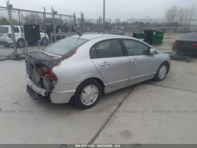 JHMFA36286S014967 - 2006 HONDA CIVIC HYBRID Silver photo 4