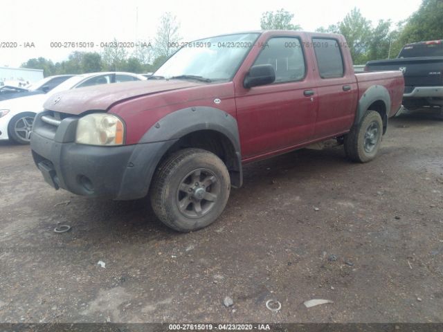 1N6ED27TX3C452284 - 2003 NISSAN FRONTIER CREW CAB XE/CREW CAB SE Red photo 2