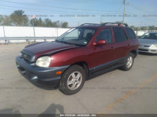 KM8SC13D04U837930 - 2004 HYUNDAI SANTA FE GLS/LX Red photo 2